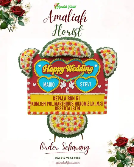 Papan Bunga Pernikahan Umban Sari